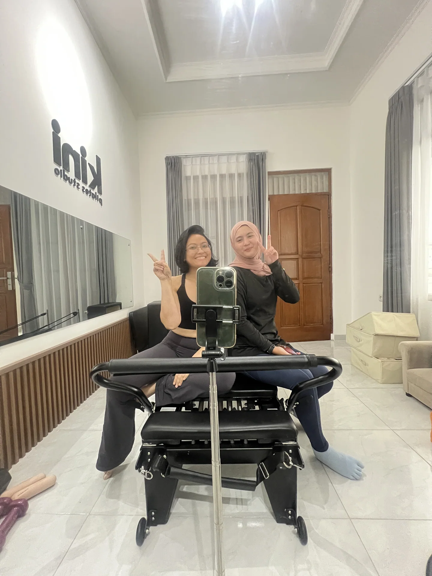 Liza Ariesta Pilates practice moment