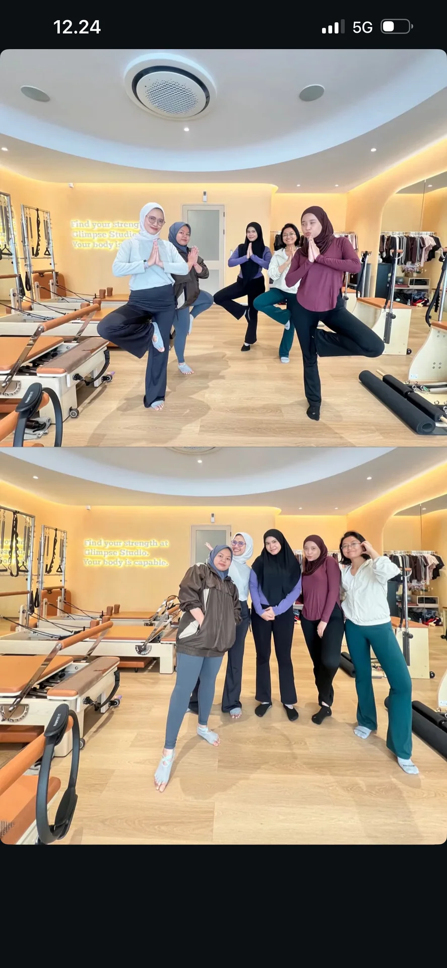 Liza Ariesta Pilates practice moment